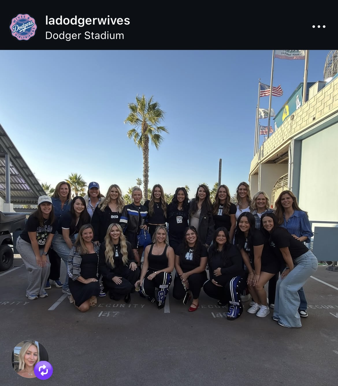 ドジャース夫人会のインスタグラムから