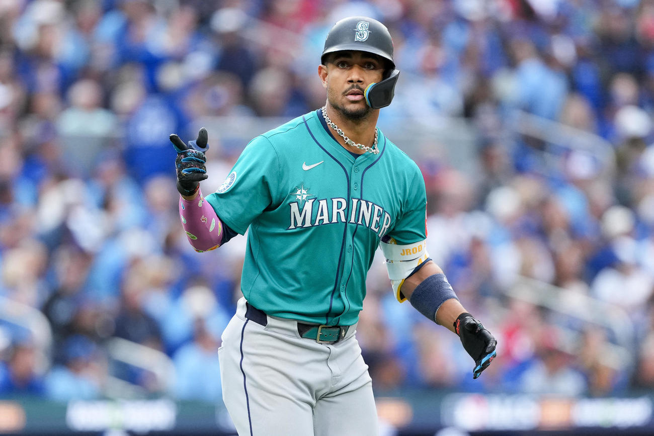 3番ロドリゲスが相手先発イエサベージの浮いたスプリットを捉え、左翼ポール際へ先制の2号3ラン（Nick Turchiaro-Imagn Images＝ロイター）
