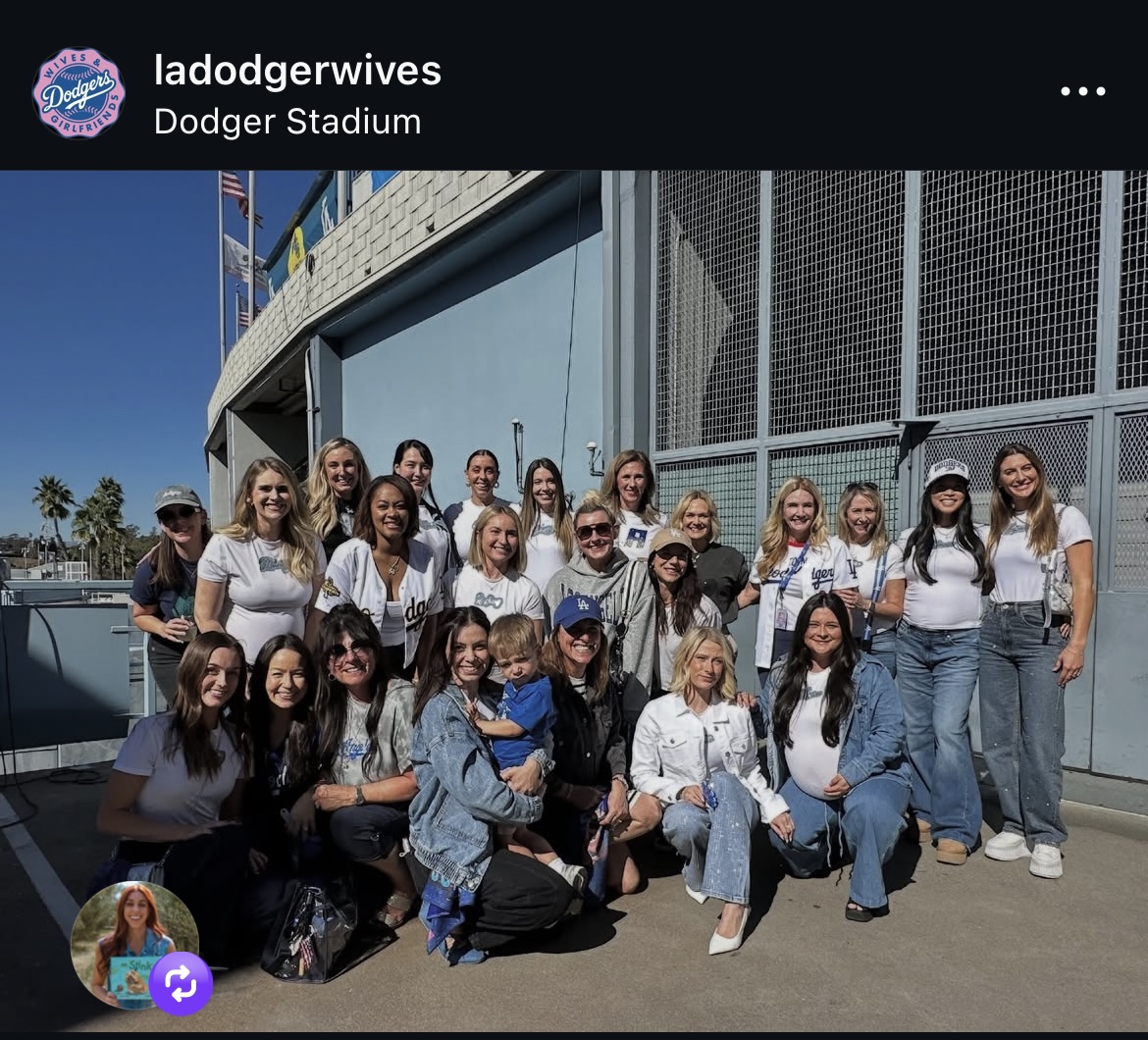ドジャース夫人会のインスタグラムから