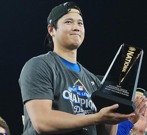 大谷翔平「今日はおいしいお酒を飲んでください」シリーズMVP初獲得