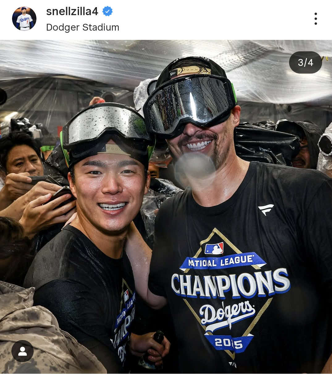 スネルのインスタグラムから