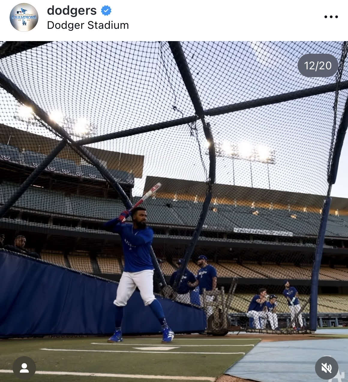 ドジャース公式インスタグラムから