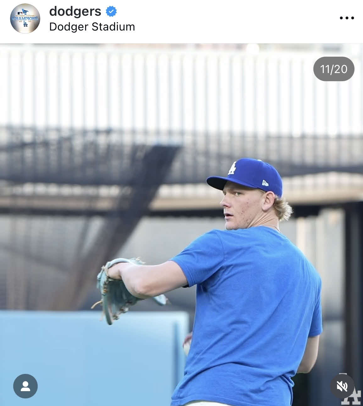 ドジャース公式インスタグラムから