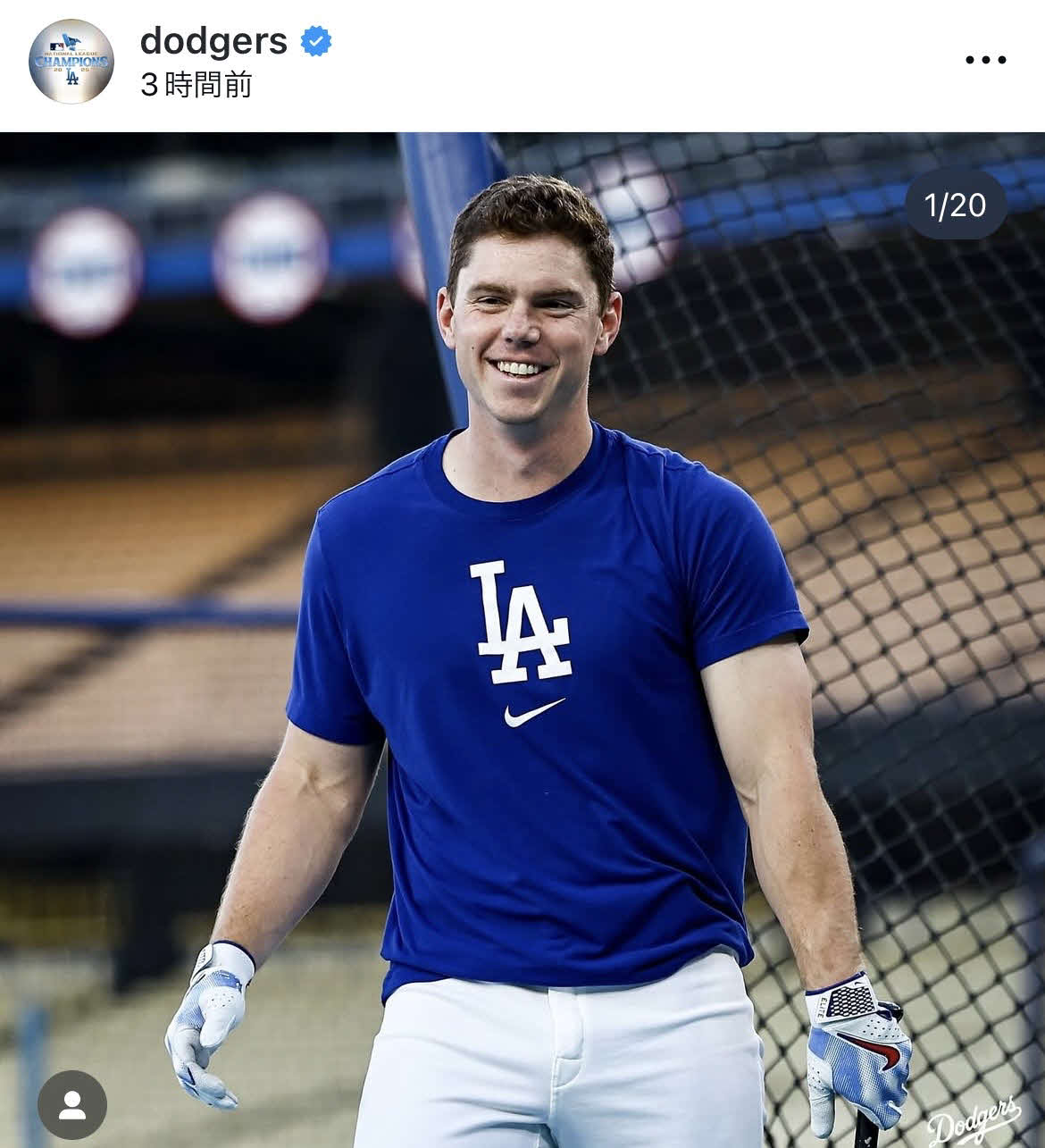 ドジャース公式インスタグラムから