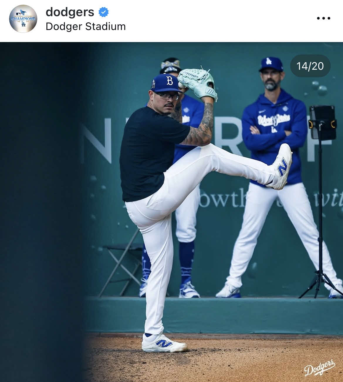 ドジャース公式インスタグラムから