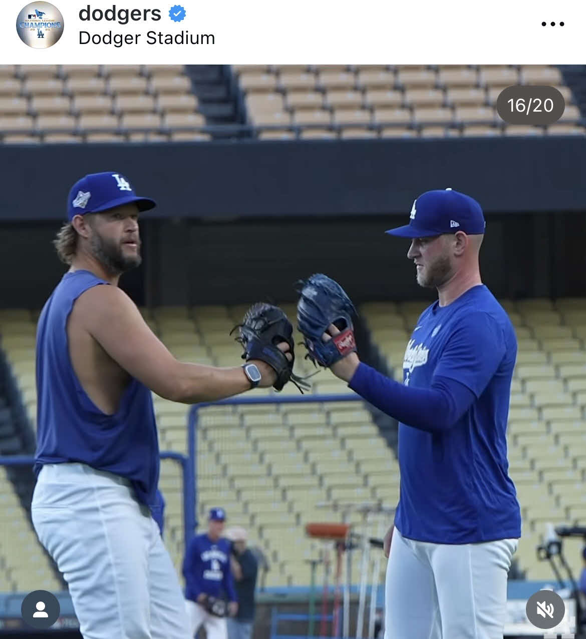 ドジャース公式インスタグラムから