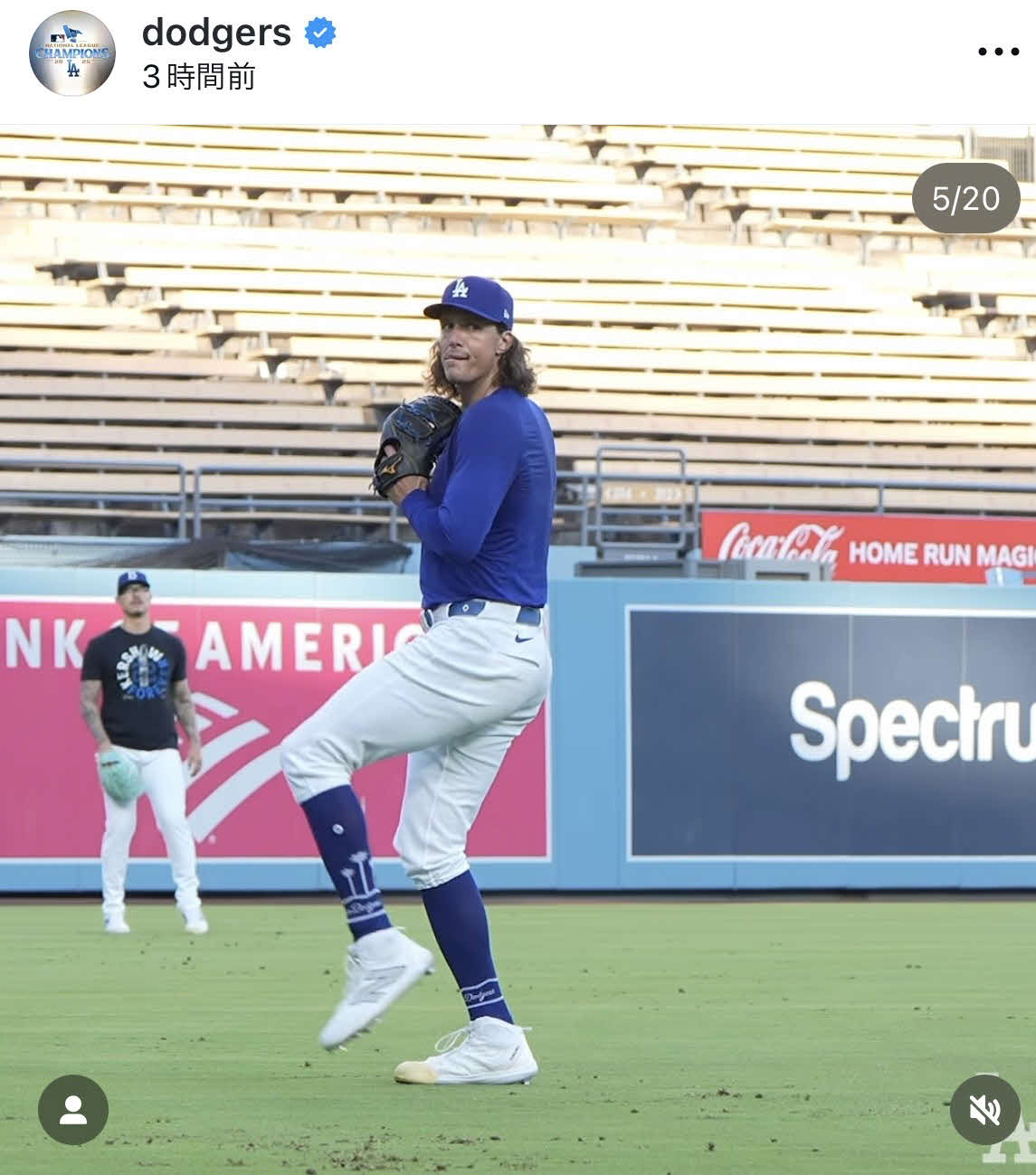 ドジャース公式インスタグラムから
