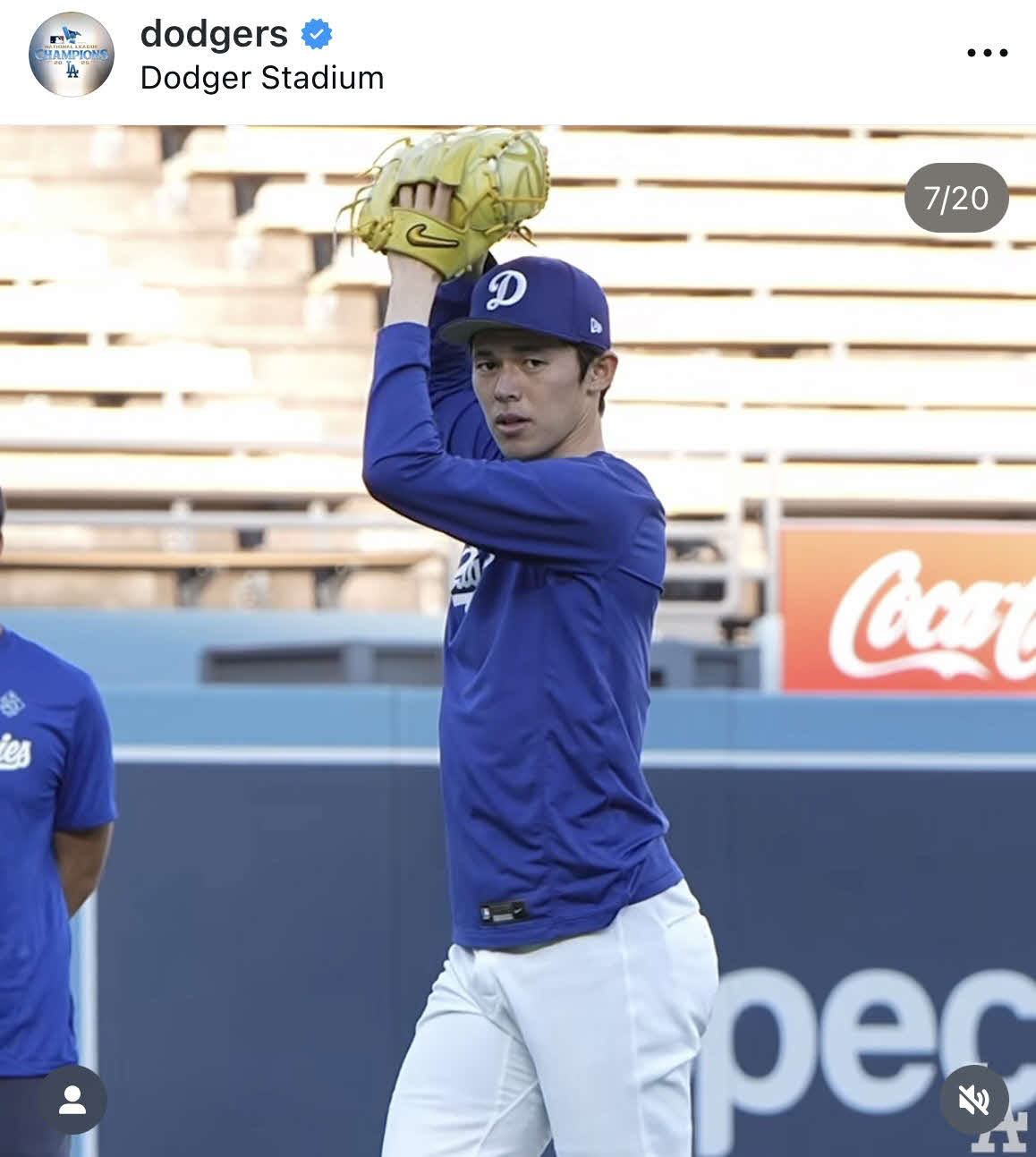ドジャース公式インスタグラムから