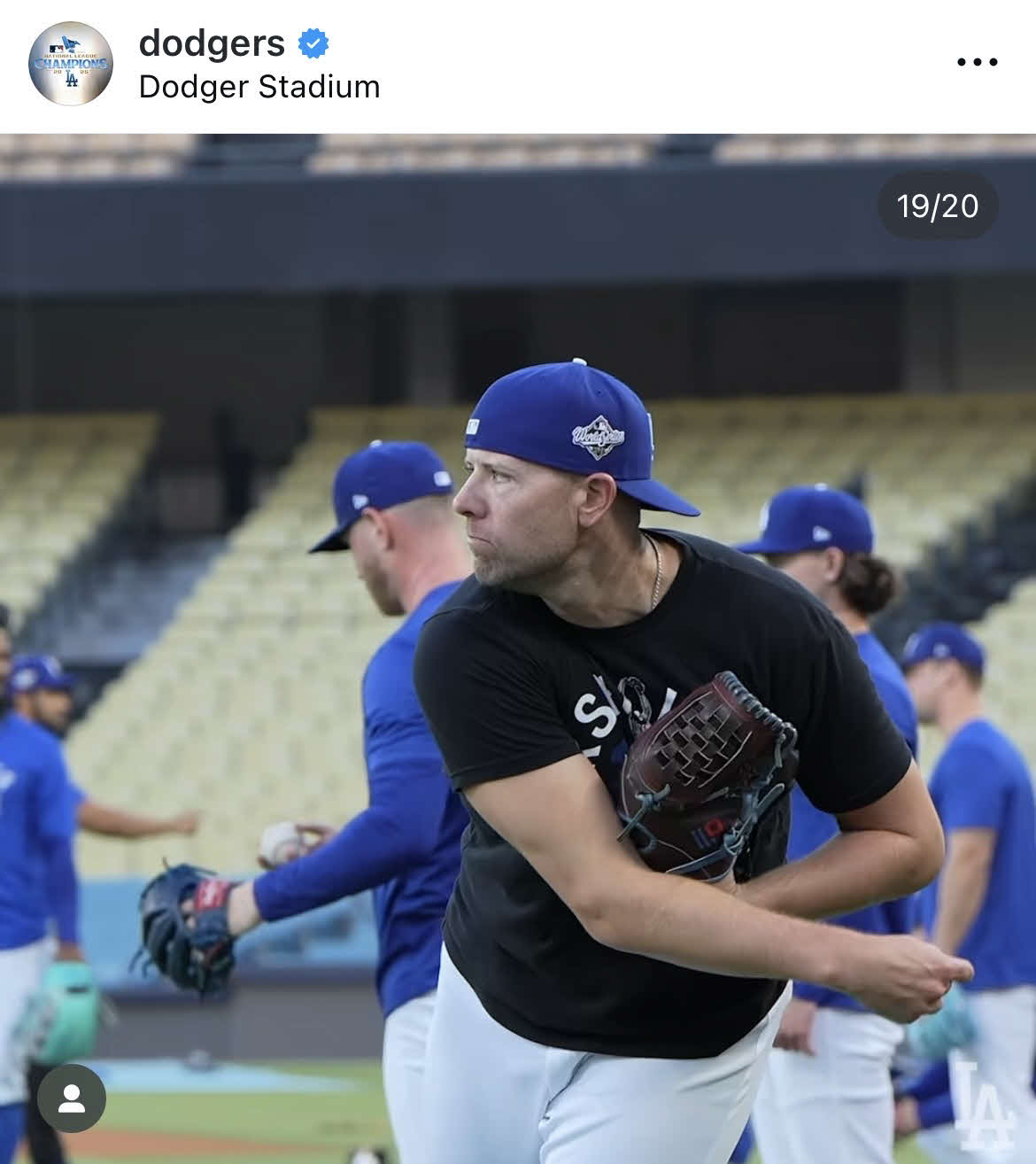 ドジャース公式インスタグラムから