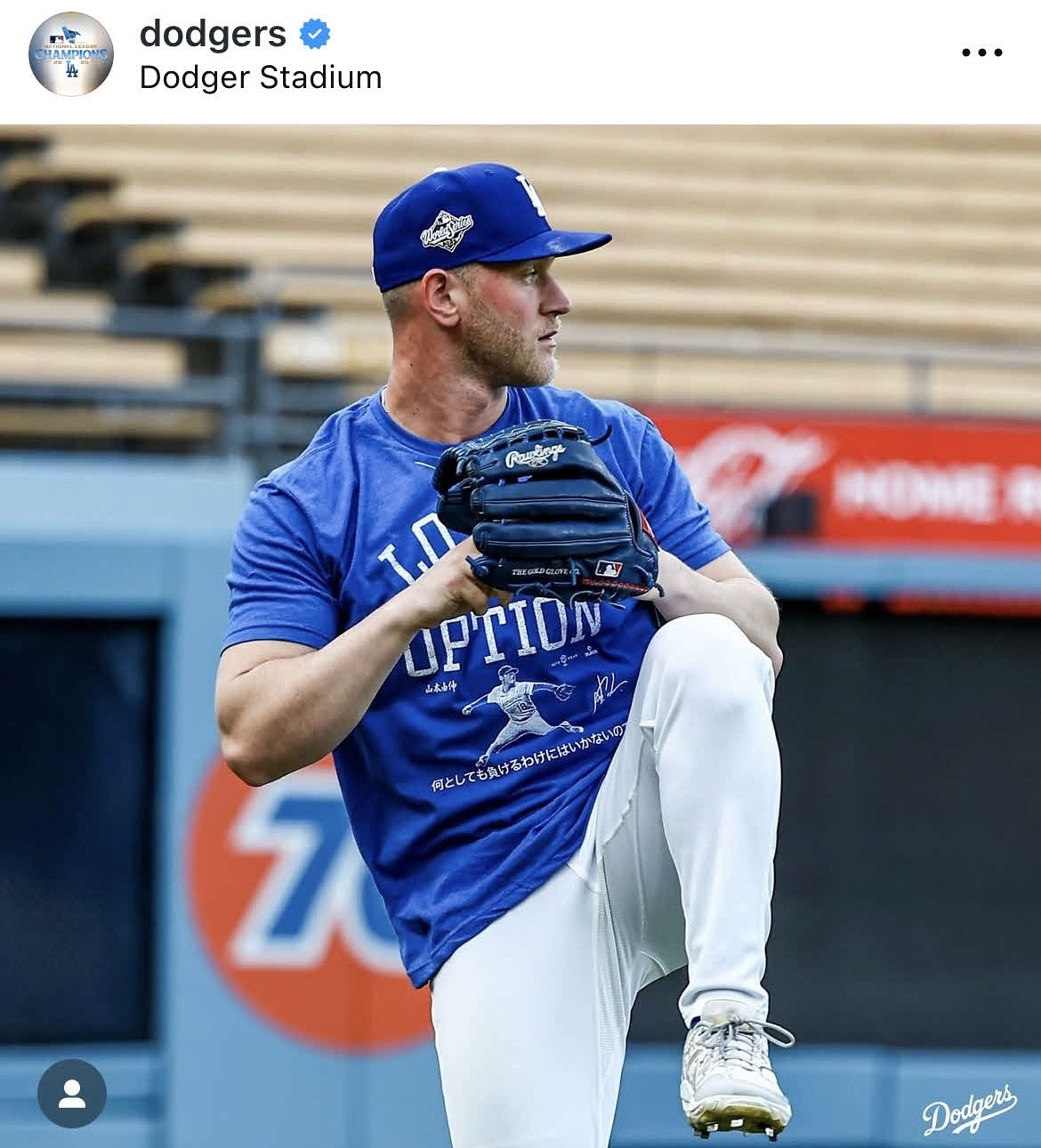 ドジャース公式インスタグラムから
