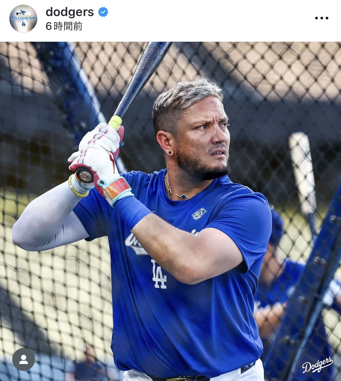 ドジャース公式インスタグラムから