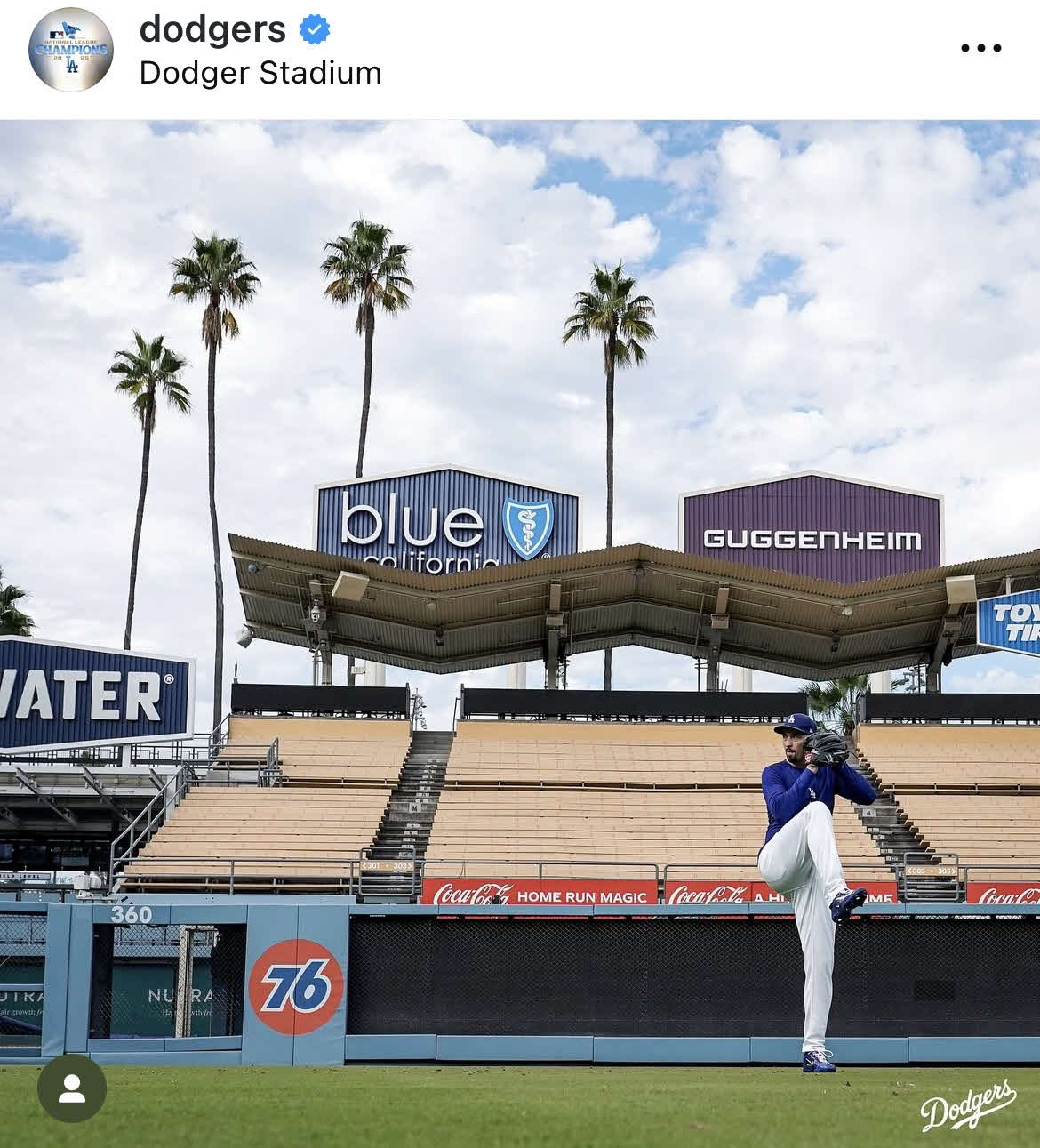 ドジャース公式インスタグラムから