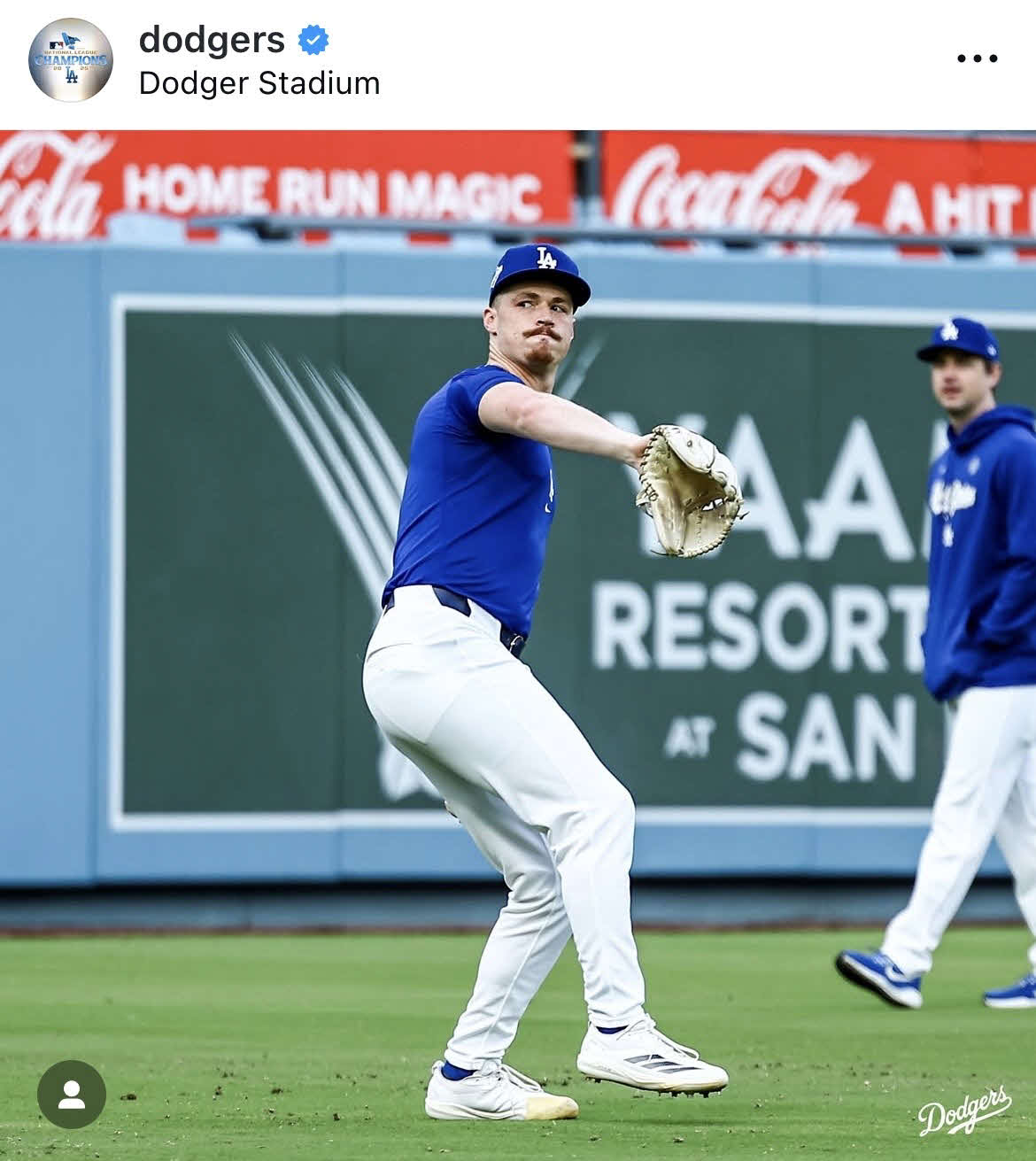 ドジャース公式インスタグラムから