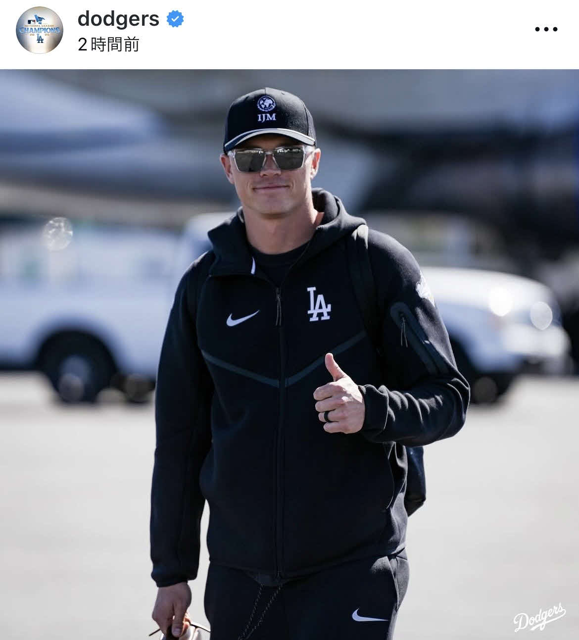 ドジャース公式インスタグラムから