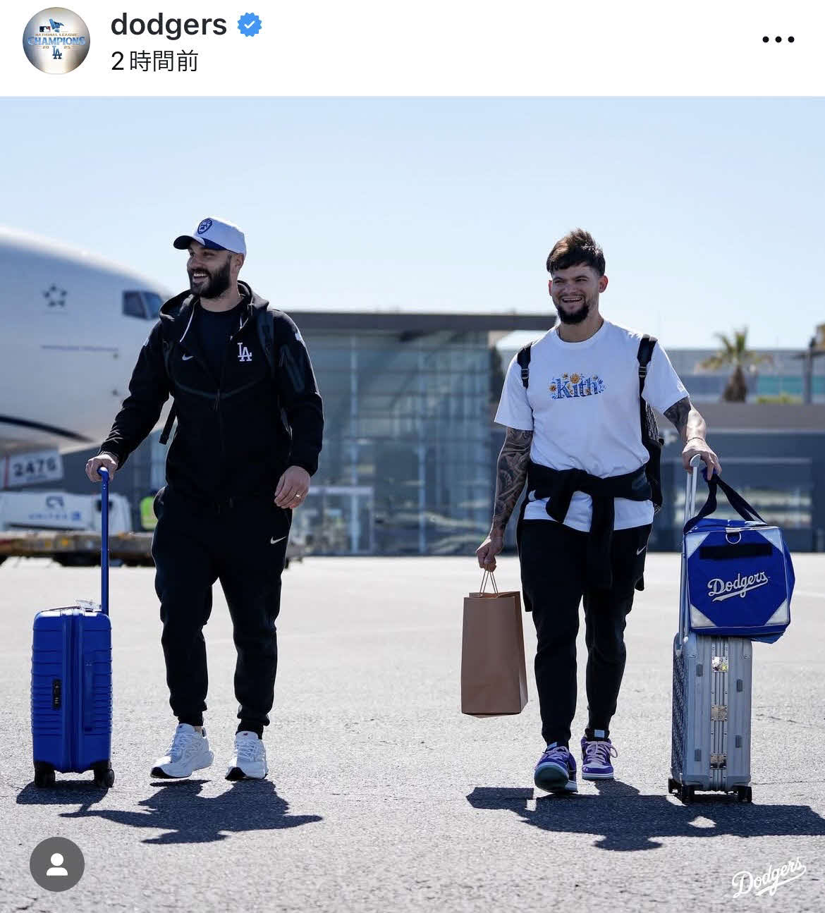 ドジャース公式インスタグラムから