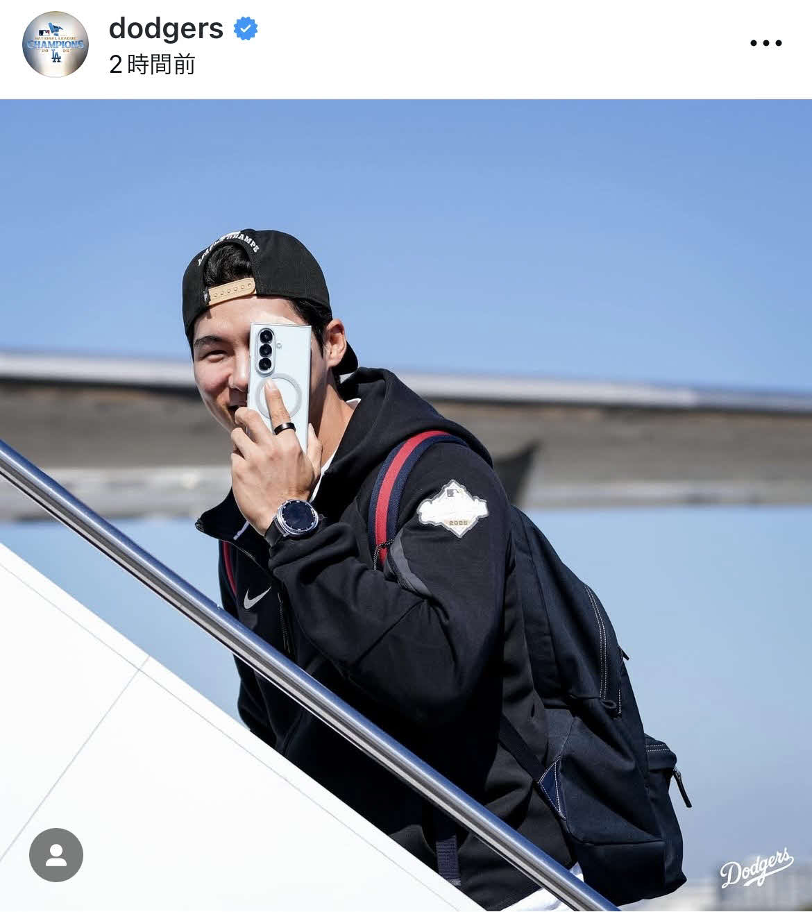 ドジャース公式インスタグラムから