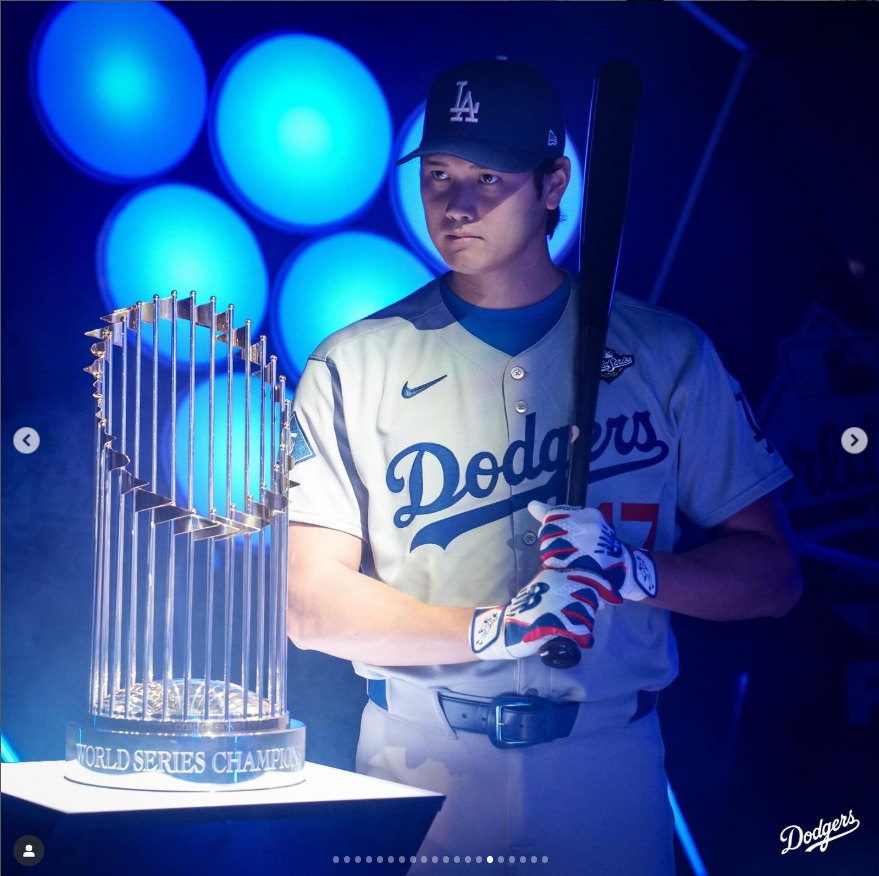 ドジャースの公式インスタグラムから