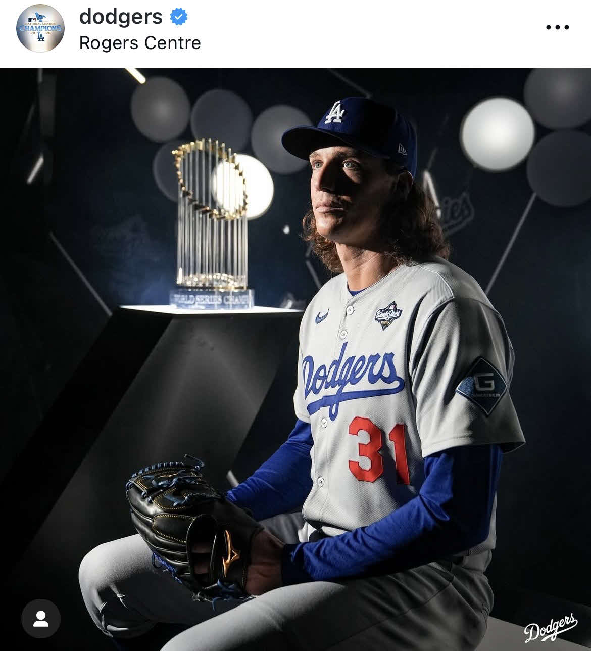 ドジャース公式インスタグラムから