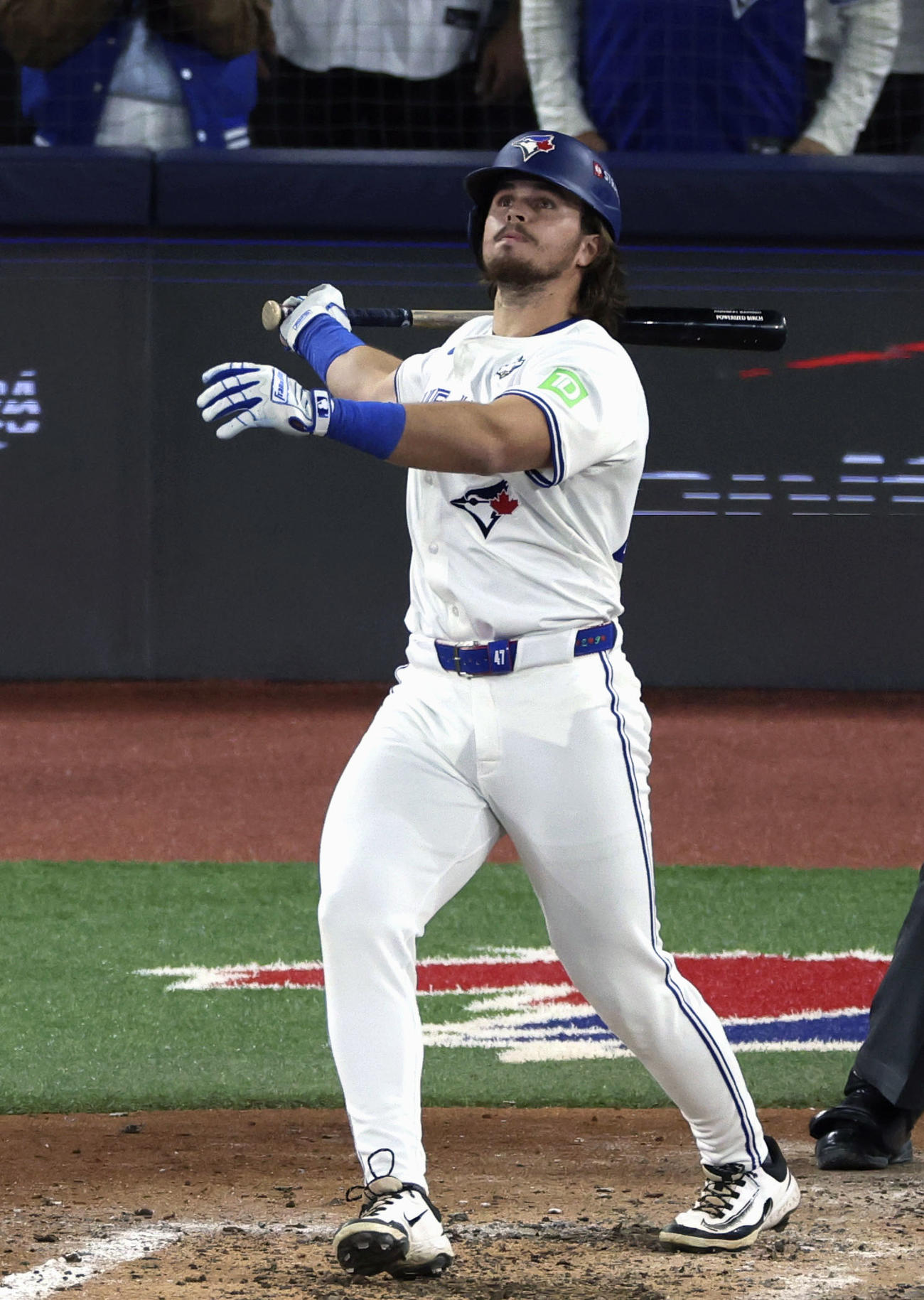 ドジャース戦の6回、代打満塁本塁打を放ったブルージェイズのバージャー（共同）
