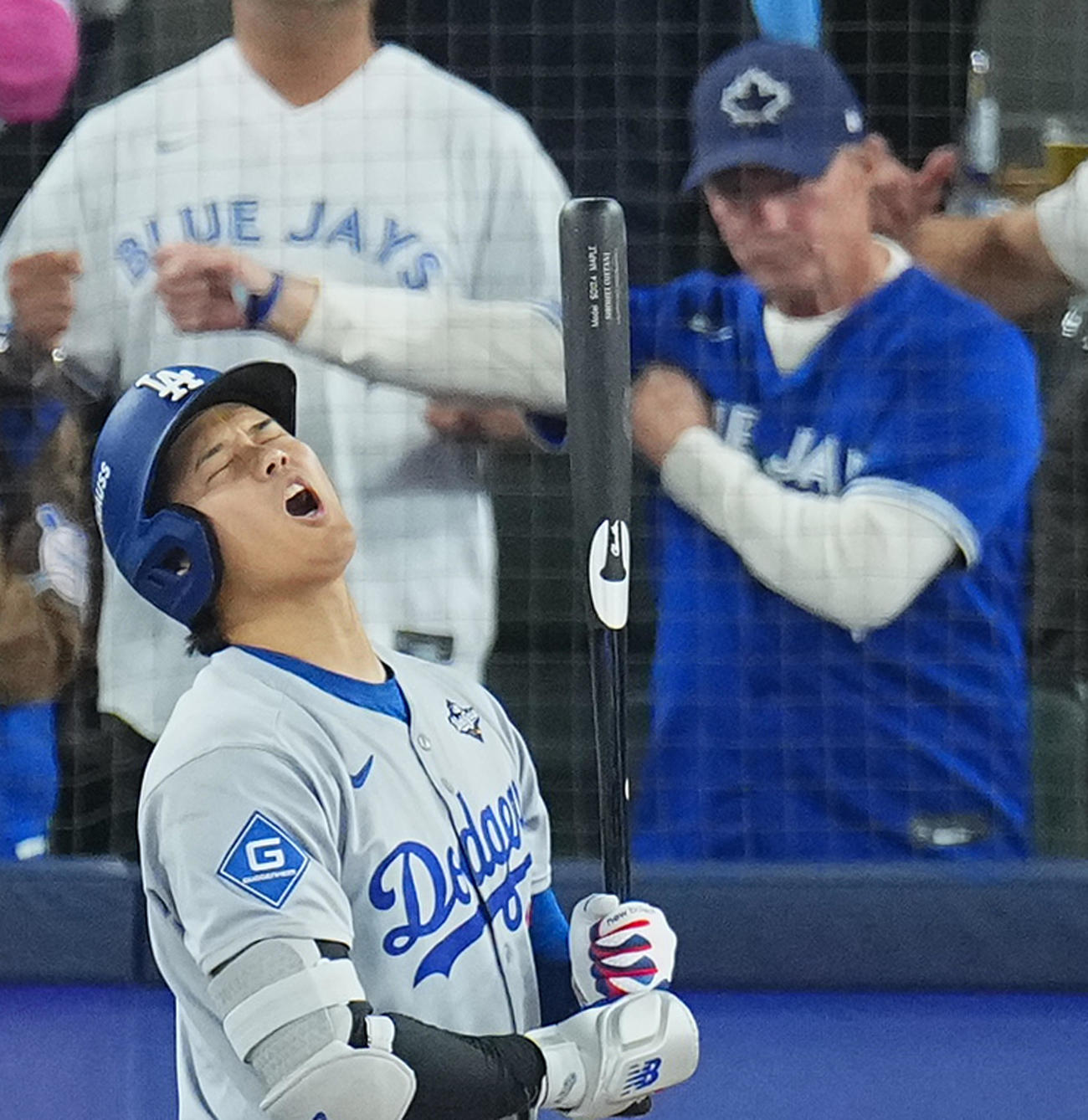 ブルージェイズ対ドジャース　5回表ドジャース無死、見逃しの三振に倒れる大谷（撮影・菅敏）