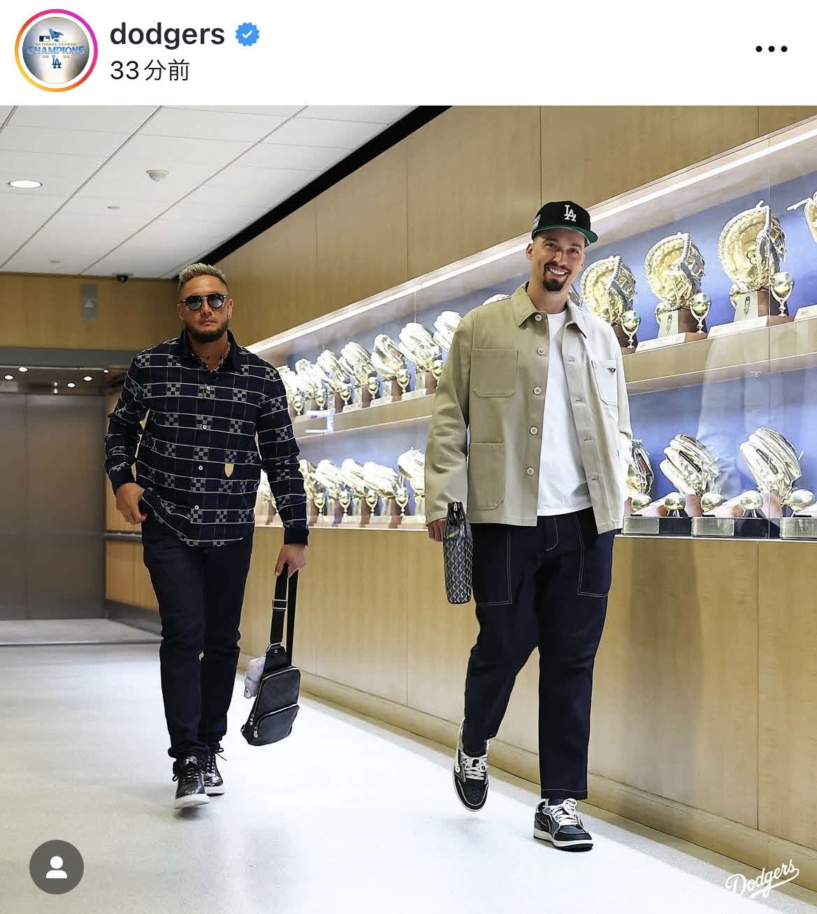 ドジャース公式インスタグラムから
