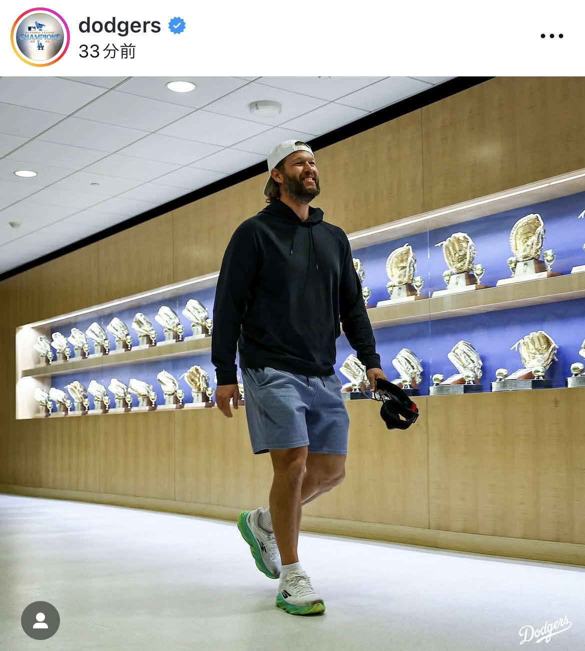 ドジャース公式インスタグラムから