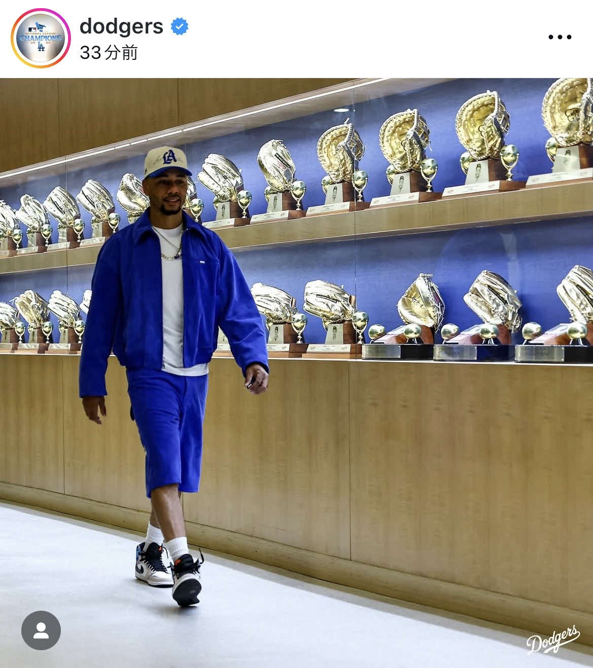 ドジャース公式インスタグラムから