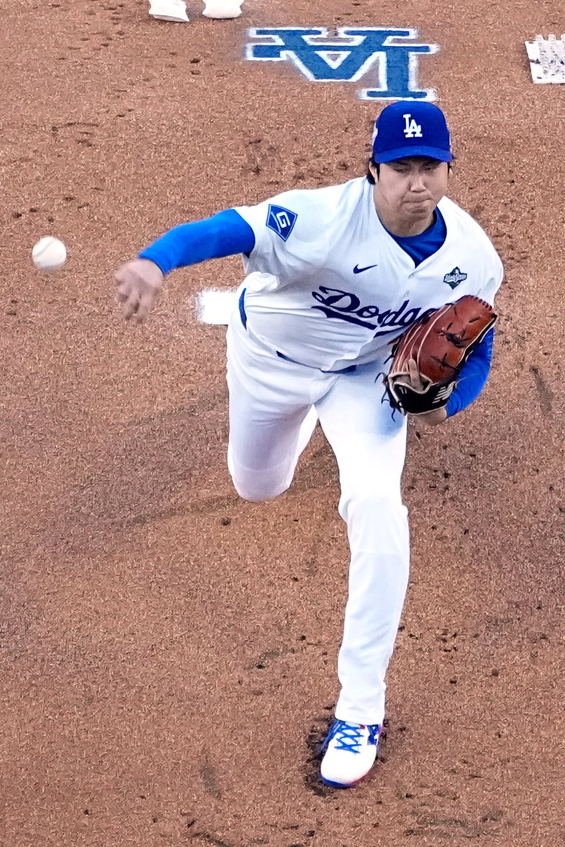 ブルージェイズ戦に先発したドジャース大谷翔平（AP)