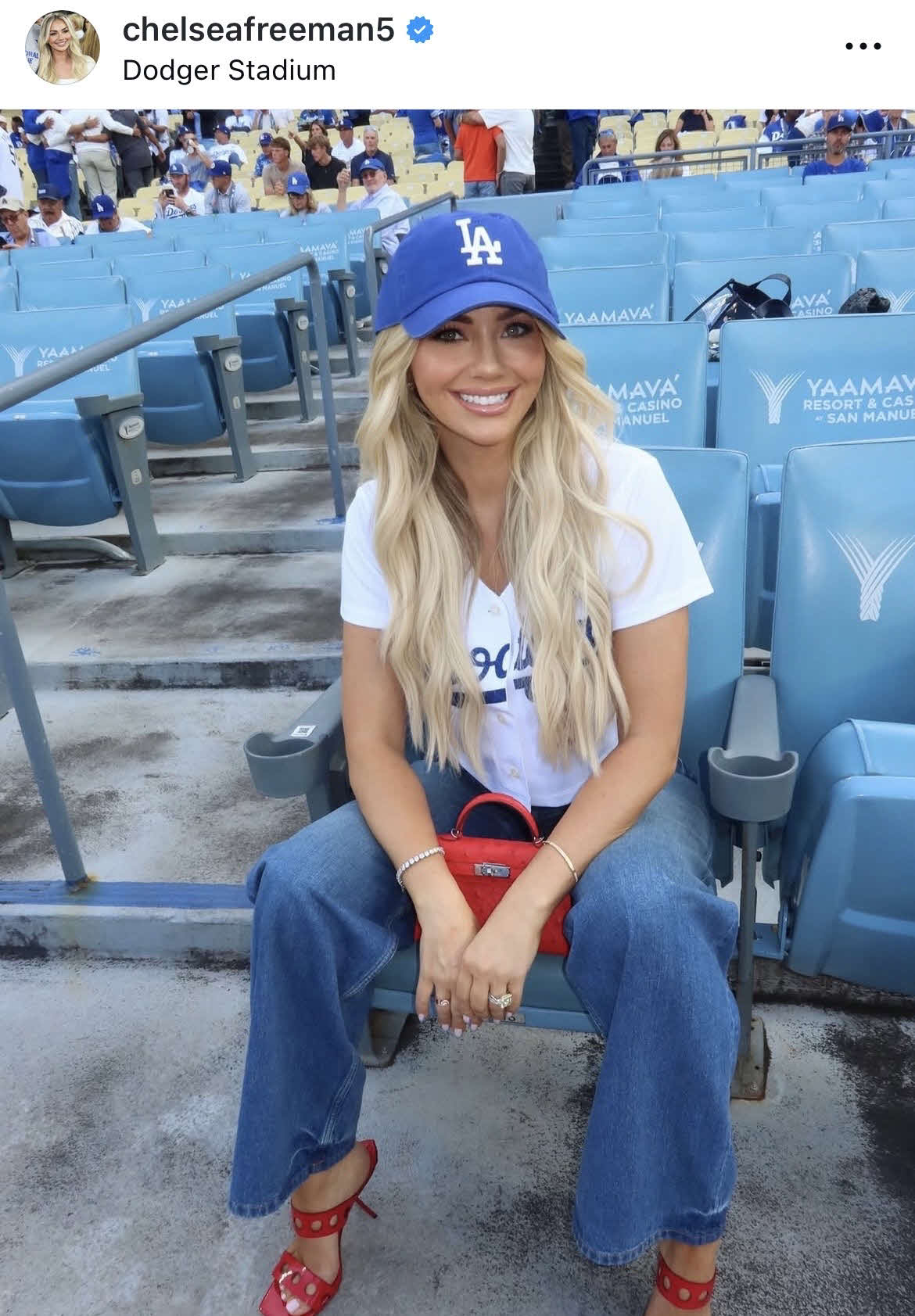 フリーマンの妻チェルシー夫人のインスタグラムから