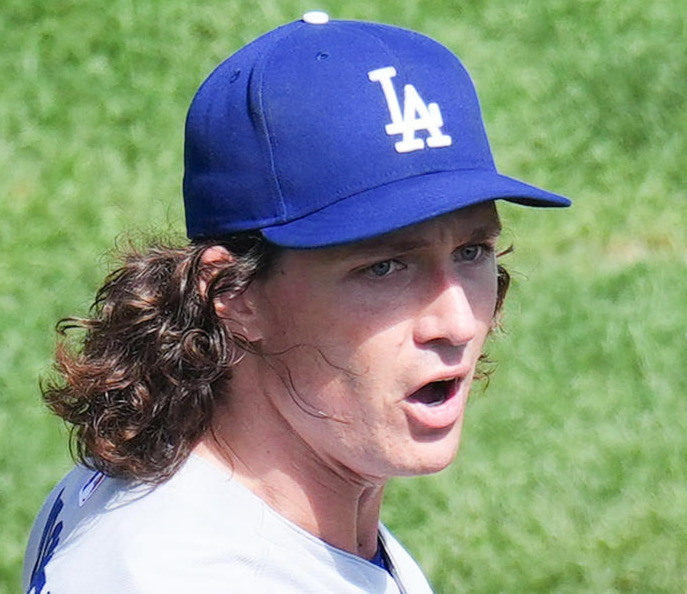 ドジャースのタイラー・グラスノー（2025年9月撮影）