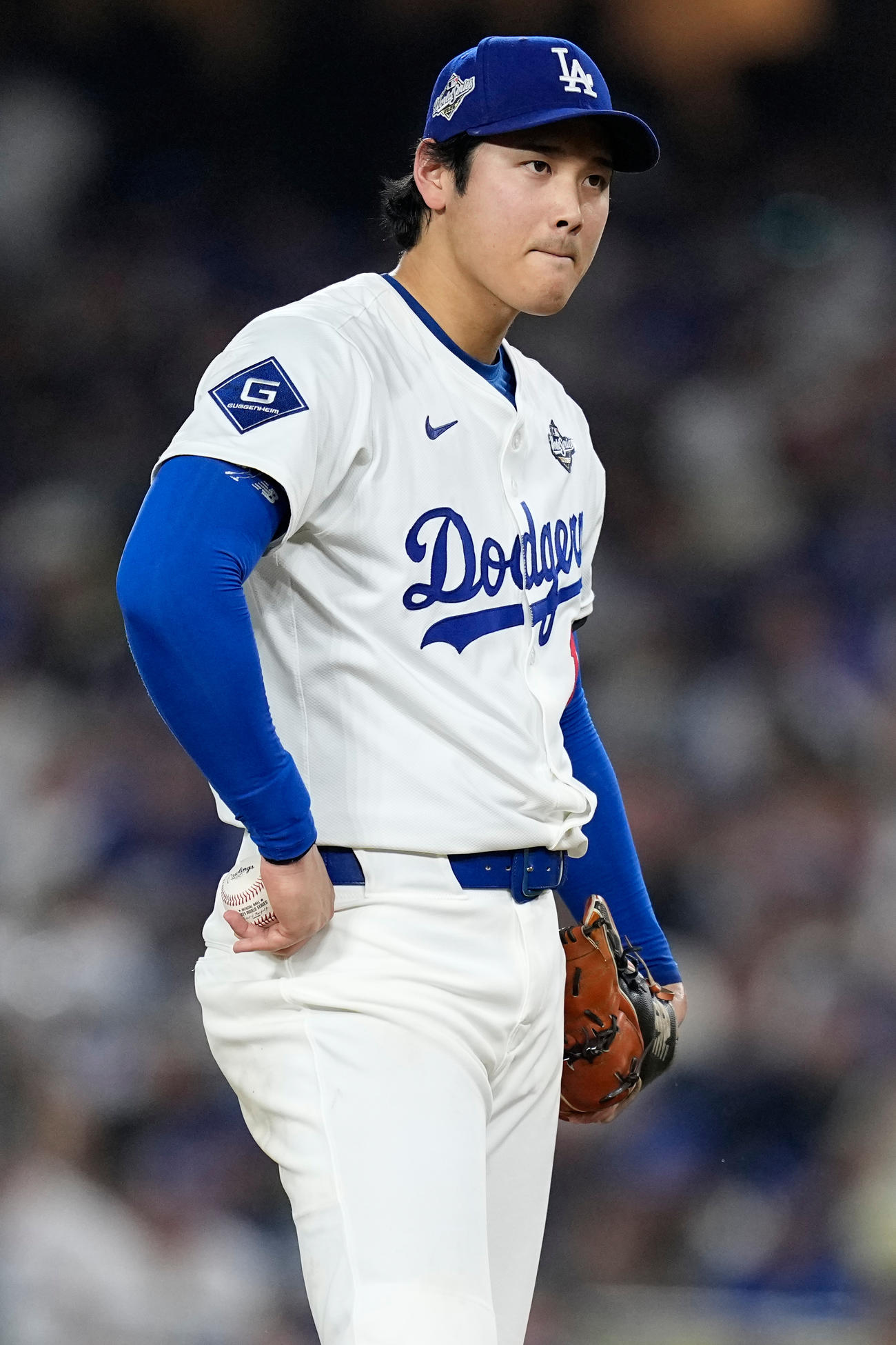 先発したドジャース大谷翔平は７回途中で降板した（AP)