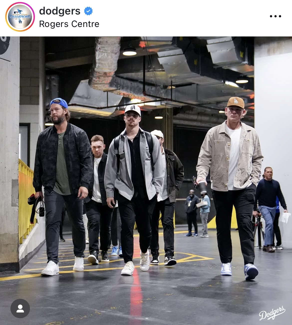 ドジャース公式インスタグラムから