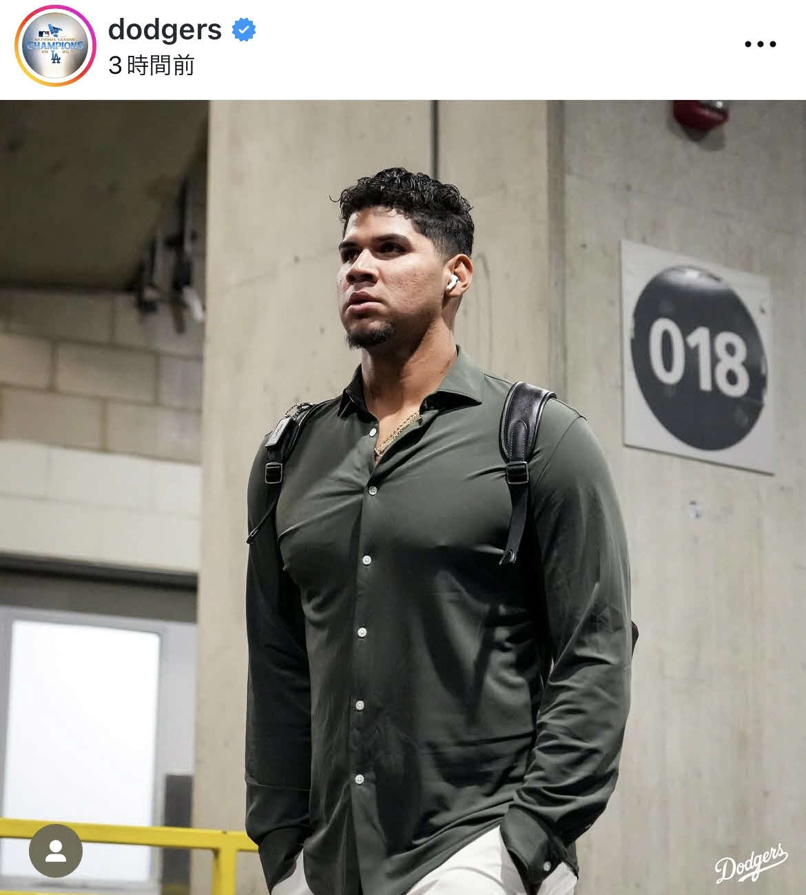 ドジャース公式インスタグラムから