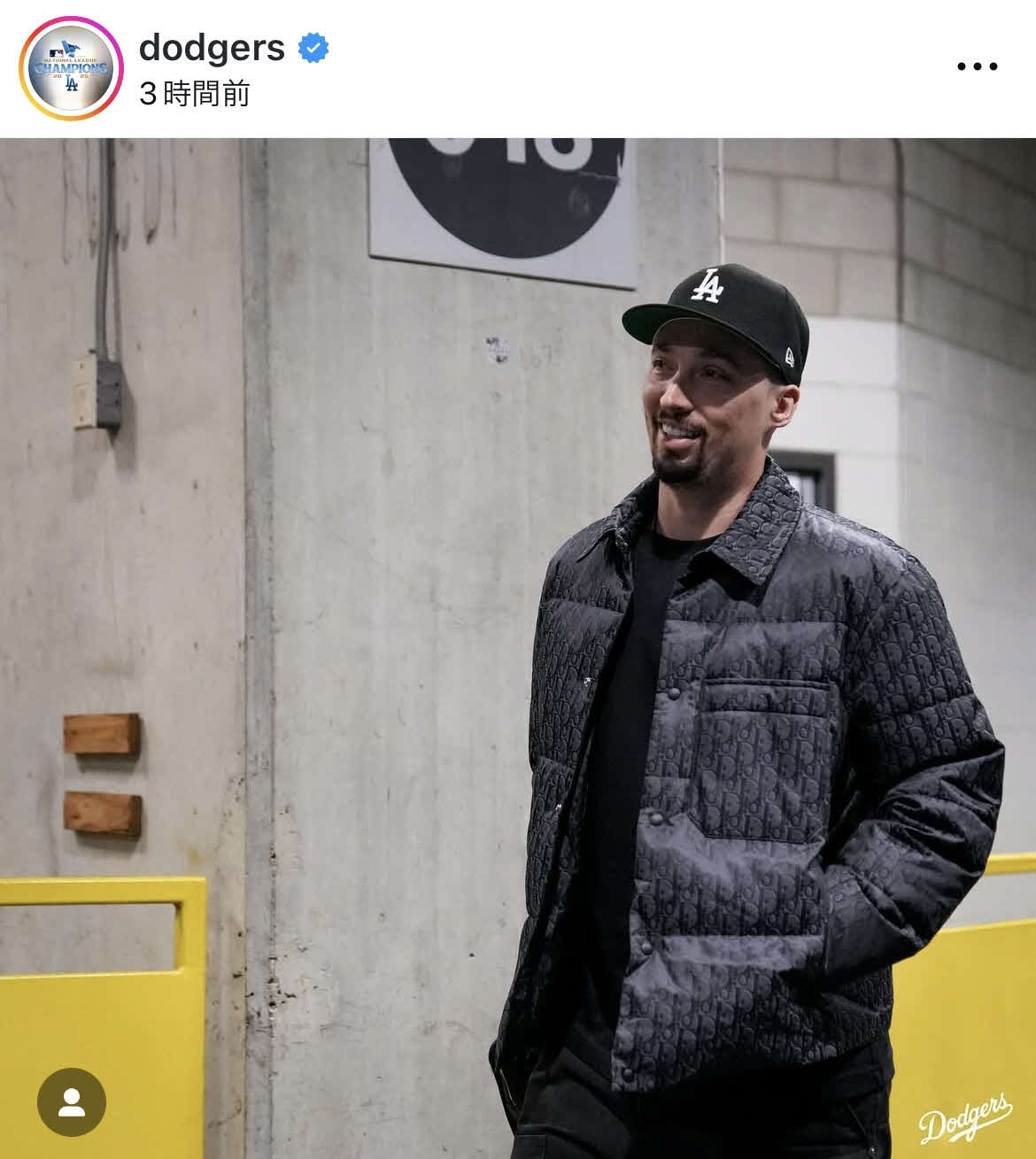 ドジャース公式インスタグラムから