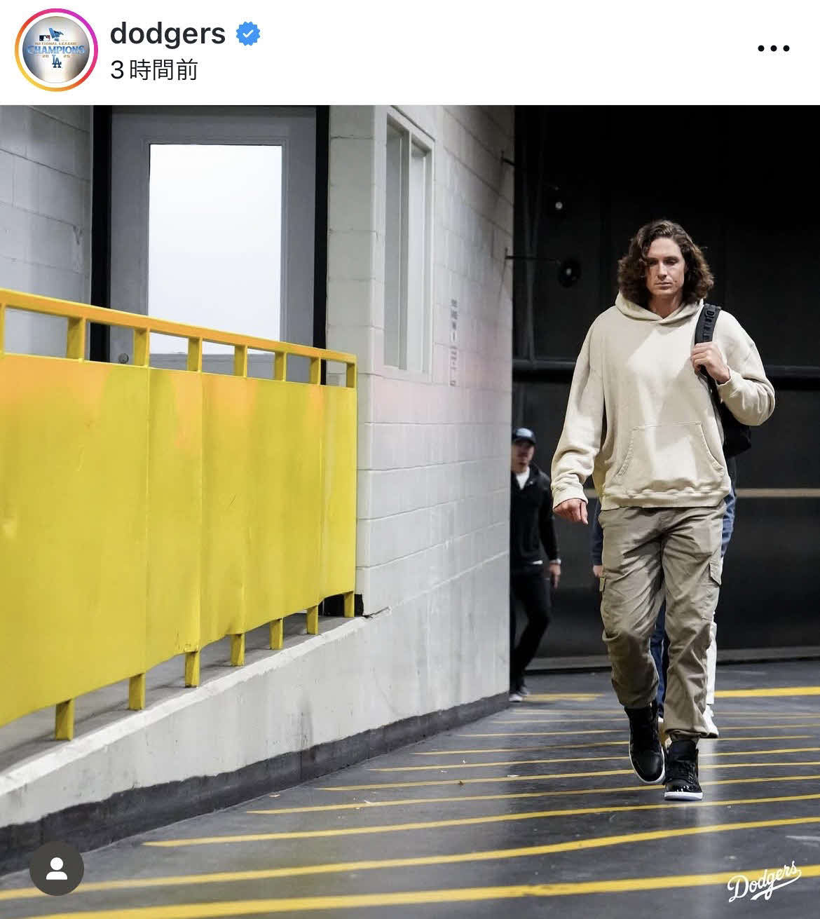 ドジャース公式インスタグラムから