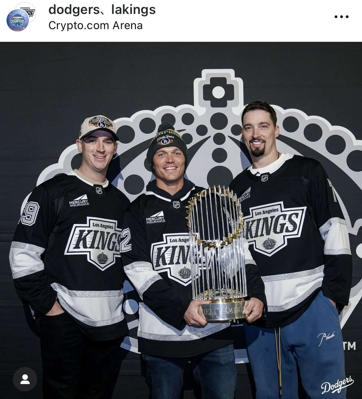 ドジャース公式インスタグラムから