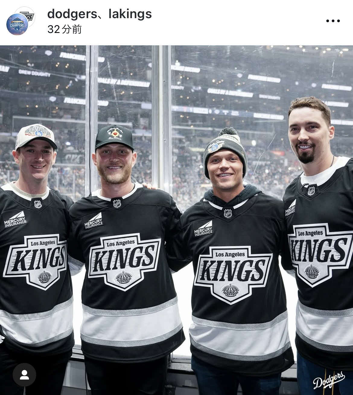 ドジャース公式インスタグラムから