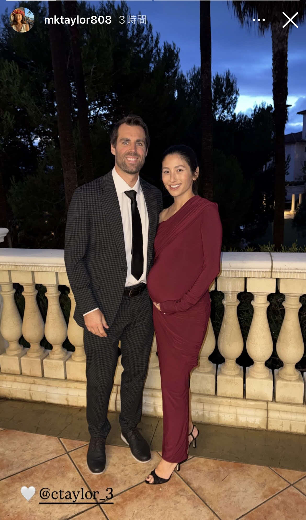 エンゼルスのテーラーの妻メアリー夫人のインスタグラムから
