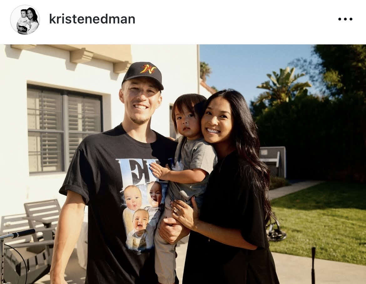 エドマンの妻クリスティン夫人のインスタグラムから