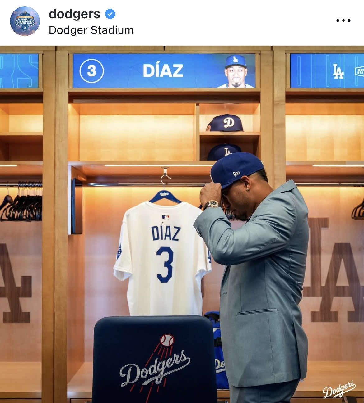ドジャース公式インスタグラムから