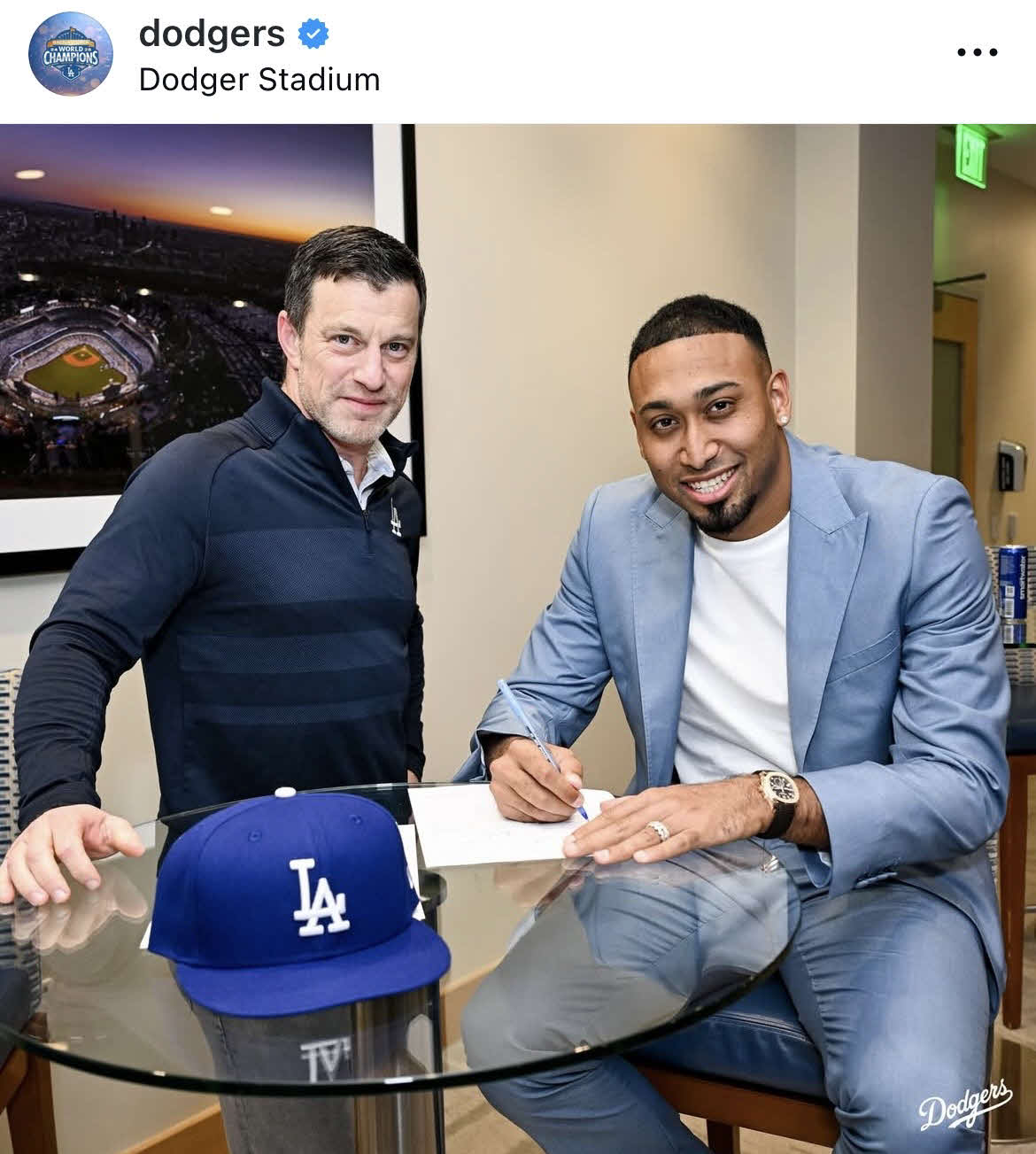 ドジャース公式インスタグラムから