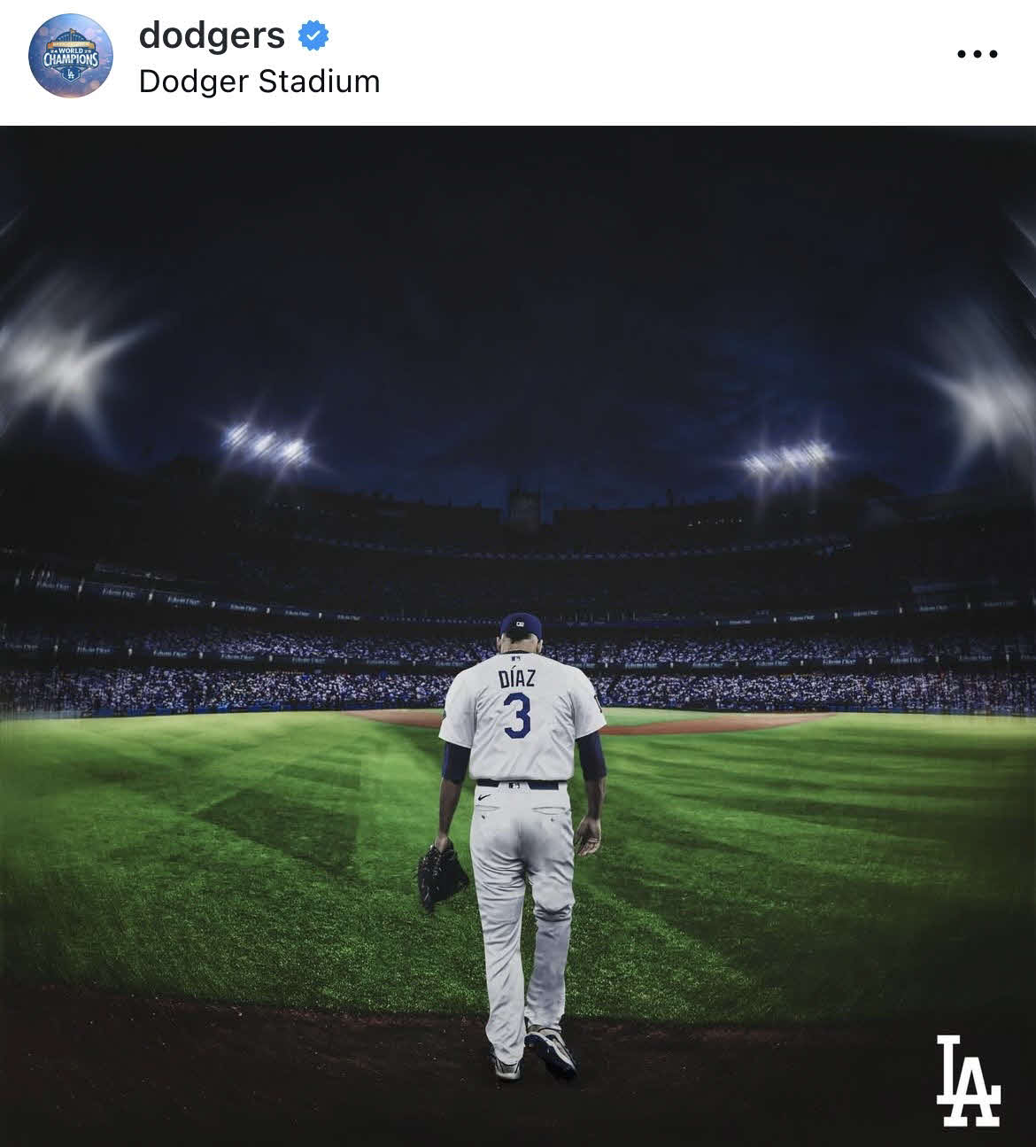 ドジャース公式インスタグラムから