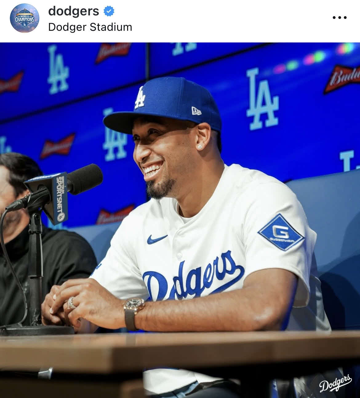 ドジャース公式インスタグラムから