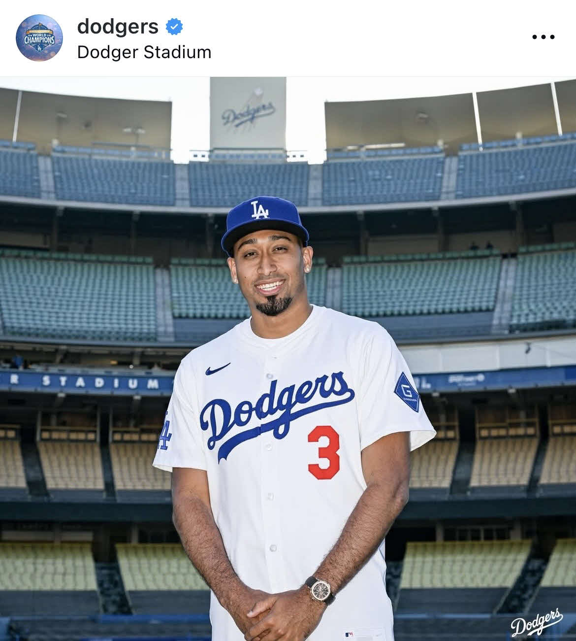 ドジャース公式インスタグラムから