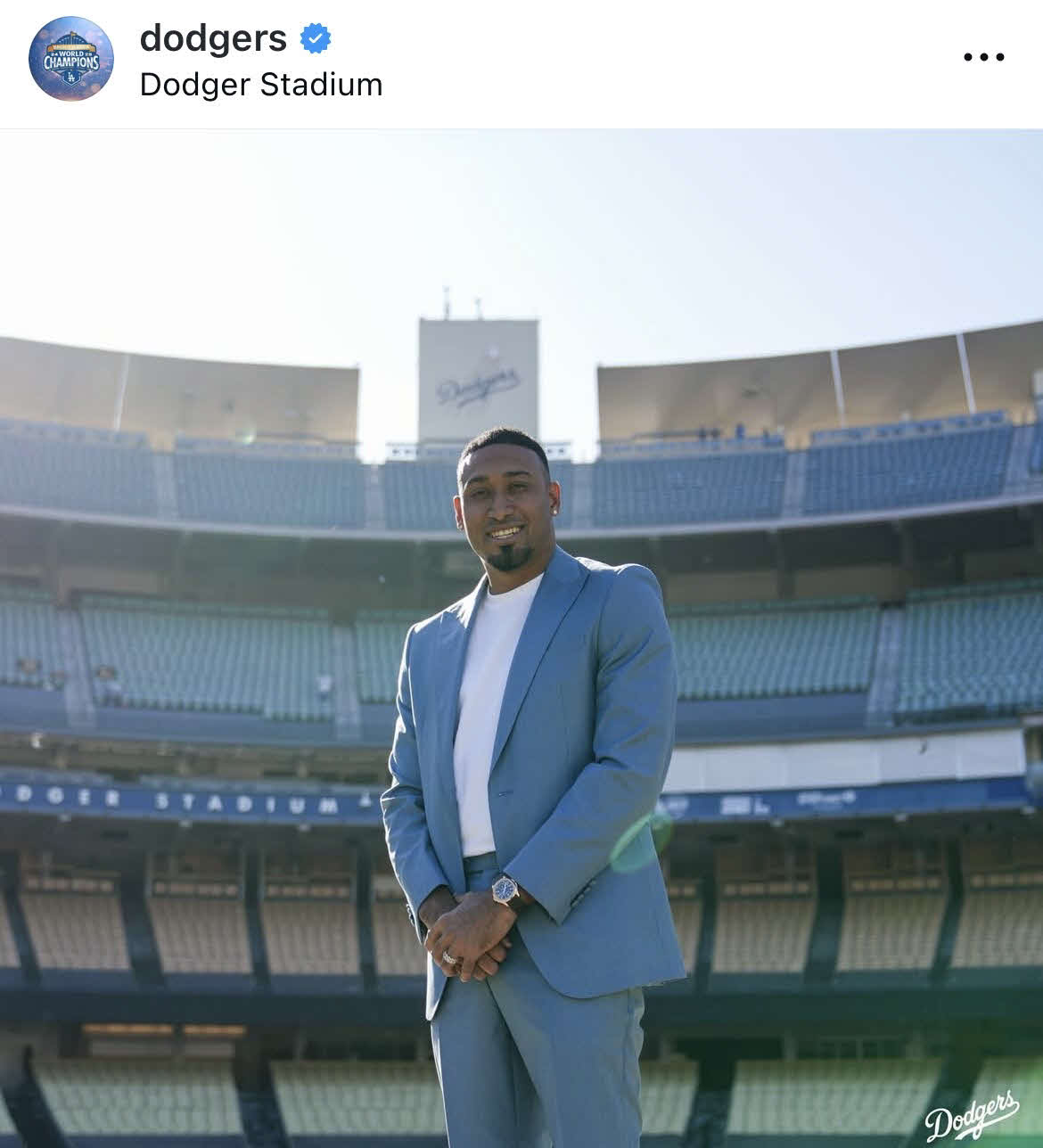 ドジャース公式インスタグラムから