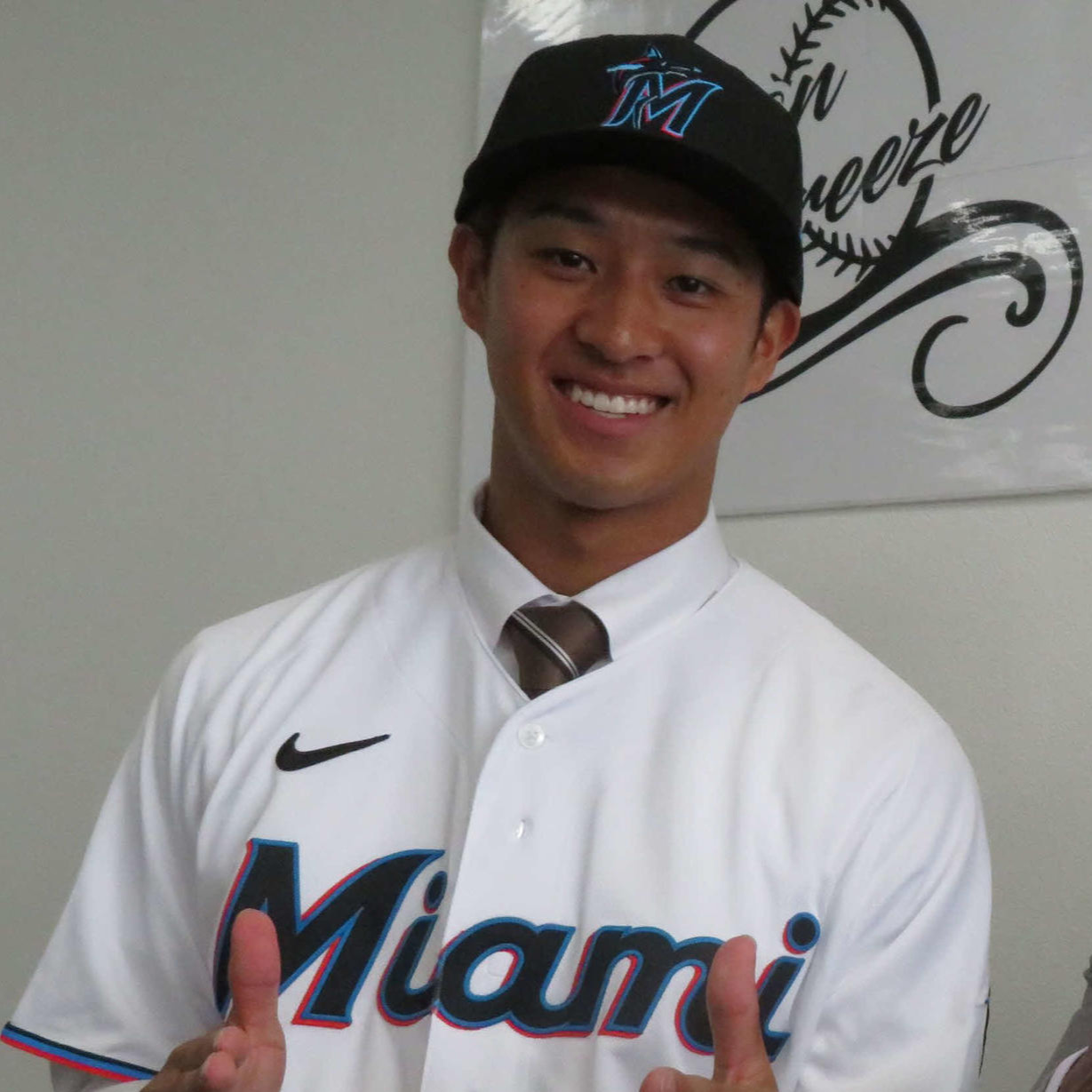 米マーリンズとマイナー契約した中村来生（24年5月20日撮影）