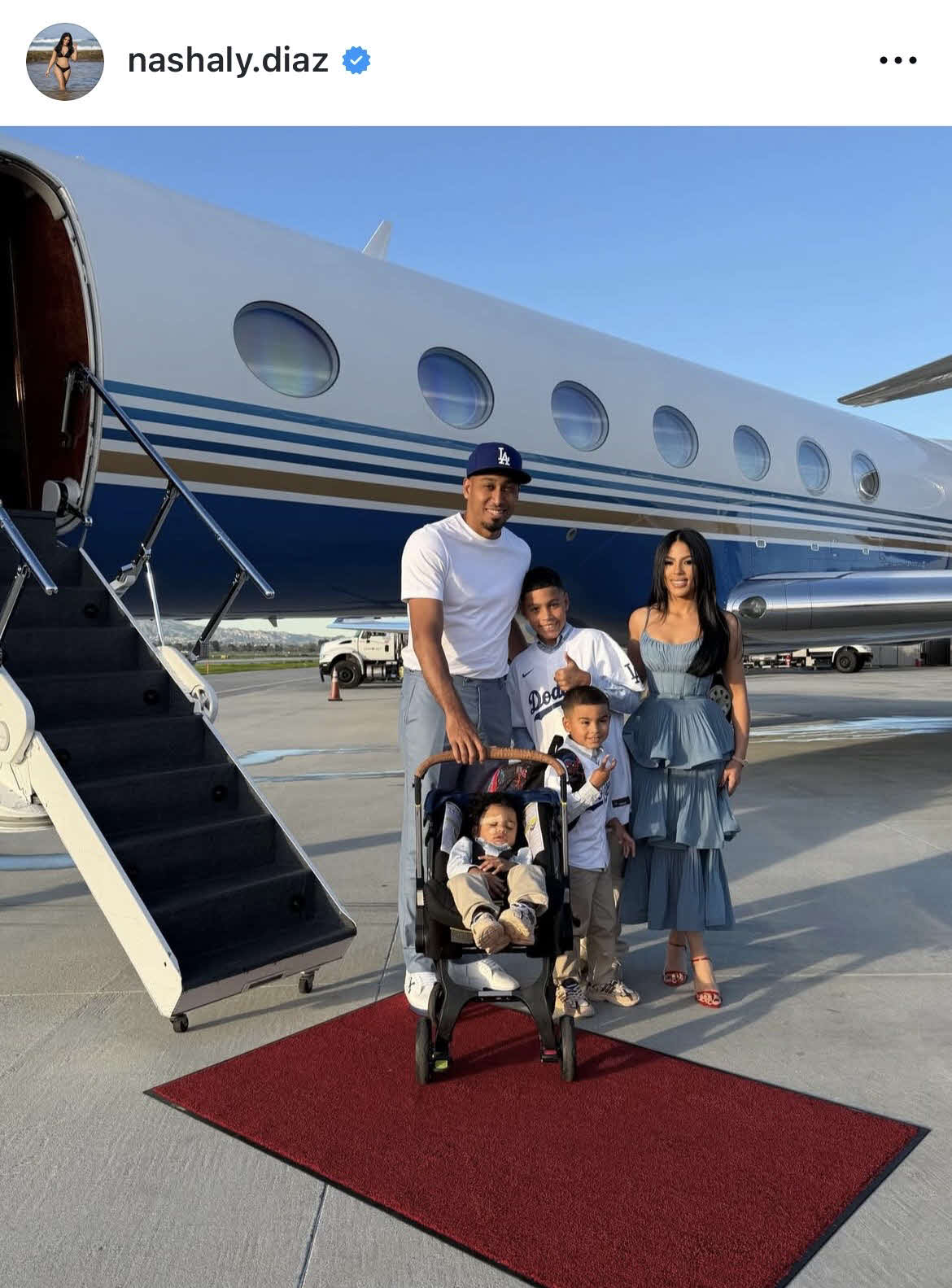 ディアスの妻ナシャリーさんのインスタグラムから