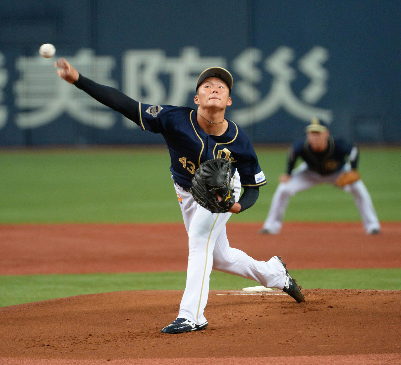 オリックス新人時代の山本由伸（2017年8月撮影）
