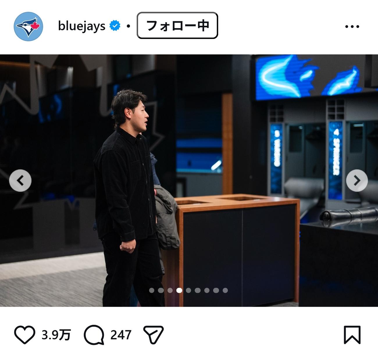 ブルージェイズの公式インスタグラムから
