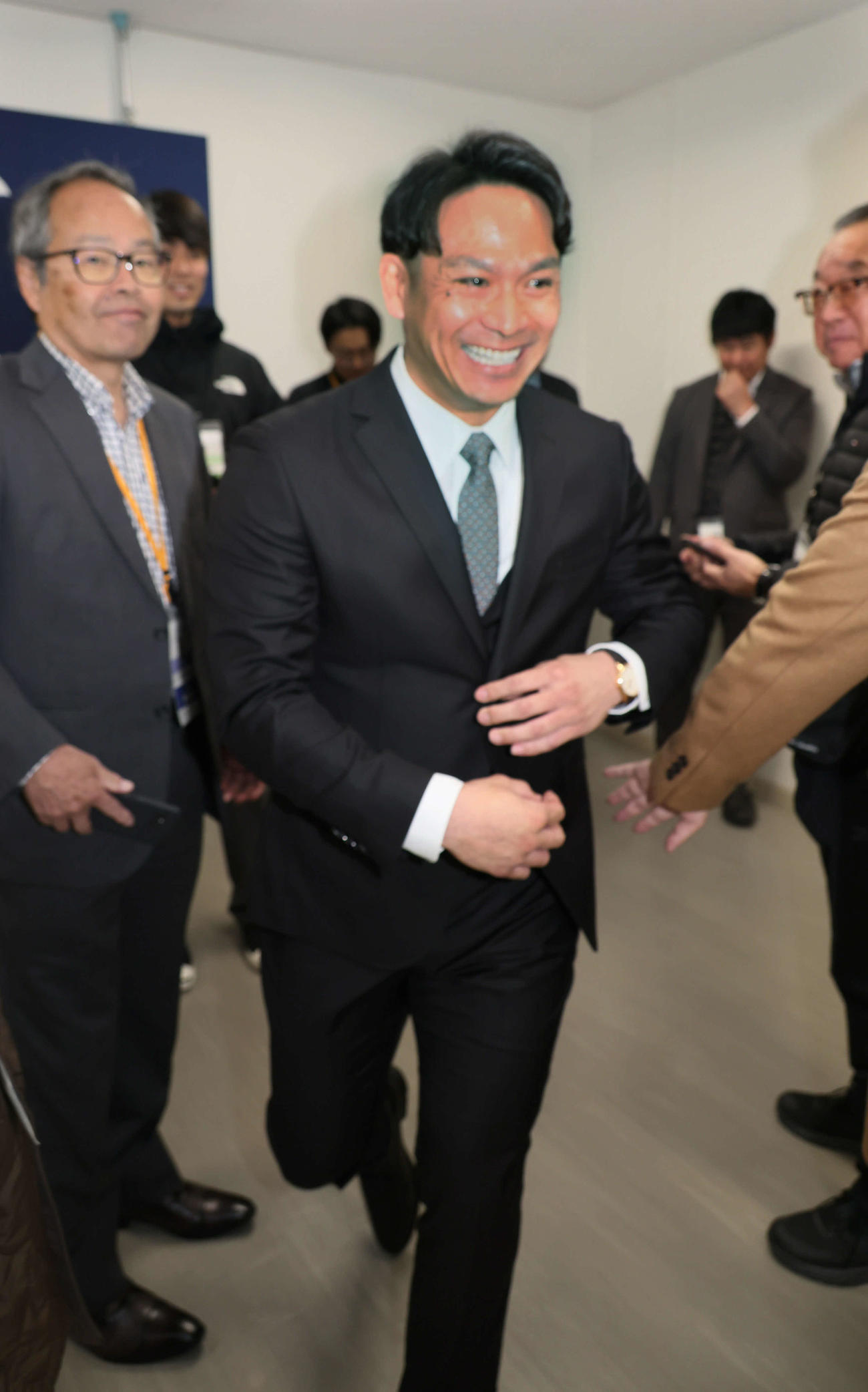 引退を表明した広島田中（撮影・加藤孝規）